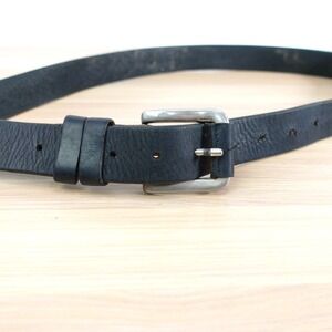 Black Leather Belt Mens 38 Casual Dress Work Jeans Rugged Genuine Handmade
